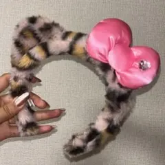 カチューシャ ヒョウ柄 ユニバ
