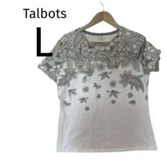 Talbots 花柄Tシャツ 半袖 [L] コットン混