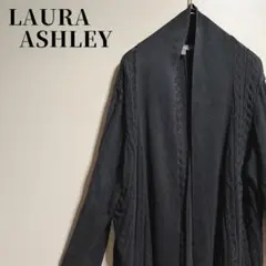 LAURA ASHLEY ローラアシュレイ　ブラックロングカーディガン