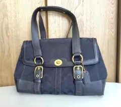 COACH シグネチャー ターンロック ハンドバッグ 11060 スカーフ付き 