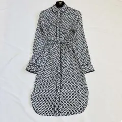 ローレンラルフローレン　ワンピース　シャツワンピ　総柄　幾何学