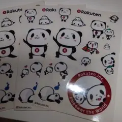 Rakuten パンダ シール ステッカー 3枚セット