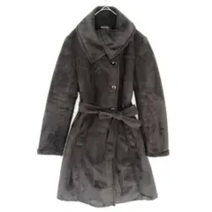 ボナジョルナータ ロングコートフェイクムートン ビッグカラー ボアジャケット