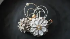 つまみ細工髪飾り