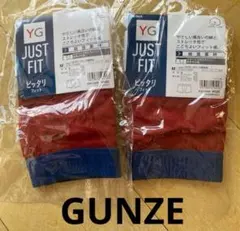 最安値‼️新品☆ GUNZE【 YG 】ボクサーブリーフ 2枚セット M 赤