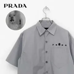PRADA プラダ バッグプリント 半袖シャツ 三角ロゴ トライアングルロゴのサムネイル