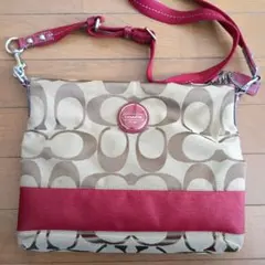 COACH ショルダーバッグ ベージュ/赤のサムネイル