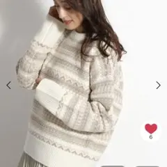 最終値下げ　ニコアンド　nico and フェアアイルマルチカラープルオーバー