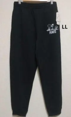 スヌーピー PEANUTS ルームパンツ レディース LL 裏起毛 ブラック 黒