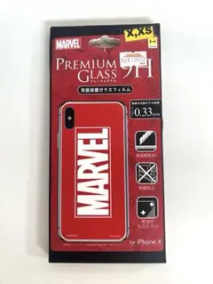 MARVEL 強化ガラスフィルム iPhone X/XS用　背面保護フィルム