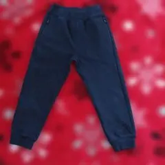 ネイビー スリムフィットパンツ ジッパーポケット付き