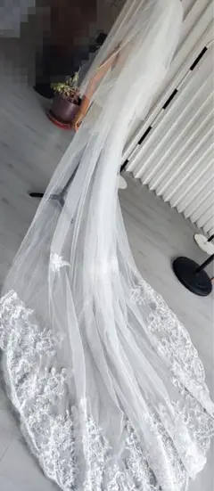 【値下げ】トリートドレッシング ウェディングベール（ロング 花刺繍）・手袋 New Veil～新作ベールのご紹介～ - ザ トリート ドレッシング