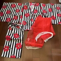 浴衣3点セット◇セパレート キャミワンピース 簡単 花火大会 130