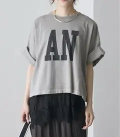《新品》ピュアルセシン スーピマコットンBIロゴショートTシャツ グレーのサムネイル