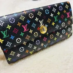 Louis Vuitton 長財布　マルチカラー　ブラック　ルイ・ヴィトン