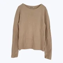 ラミラル リブニット ベージュ 長袖 シンプル 上品 大人カジュアル