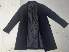 グローバルウォーク ウールブレンド チェスターコート ネイビー L