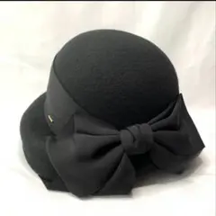 カシラ　ca4la ハット　秋冬　リボン　ウール　ブラック　ブリュレハット　女優