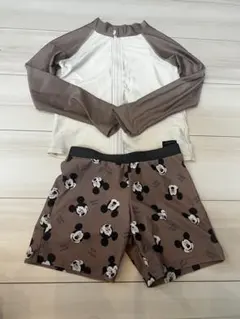 ミッキーマウス柄 水着・ラッシュガード セット