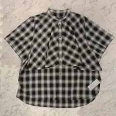 【新品】UNFILO アンフィーロ 接触冷感 シアー ヨークシャツ チェック Mのサムネイル