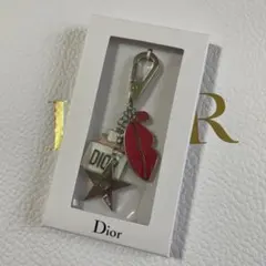 ri♡・Dior チャーム 3個 CHRISTIAN DIOR - Silver 3-row Charm Bag Beauty Logo Necklace