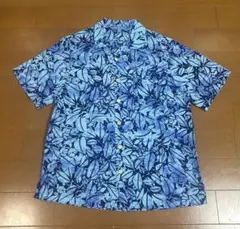 Shisa Wear かりゆしウェア 半袖 ネイビー 花柄 L - メルカリ