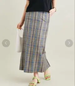 ユナイテッドアローズビューティー&ユース チェック タイトスカートバックスリット