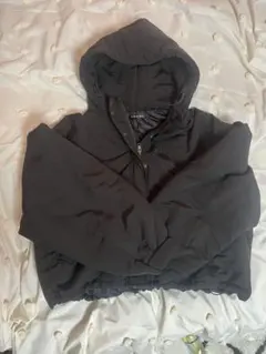 【INGNI】 ダウンジャケット 黒　短丈　フード付き　ウエストの絞り機能付きM