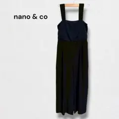 ナノアンドコー サロペット オールインワン コンビネゾン きれいめ 光沢感 S