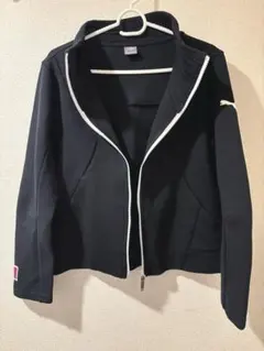 PUMA Mサイズ 黒 ジャージ 上 レディース スポーツ ジム ランニング