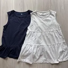 コットンティアードノースリーブ2色セット　140 UNIQLO