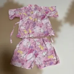女の子　ハローキティ　kitty 甚平　80cm ピンク