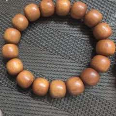 オールナット材】日本製 木製ビーズブレスレット内周約19cm | Mercari