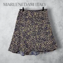 【MARLENEDAM ITALY】　ドット柄　フレアスカート　ひざ丈　42のサムネイル