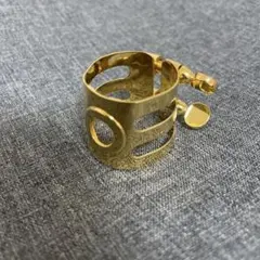 WoodStone アルトサックス リガチャー メイヤーラバー用 (金メッキ