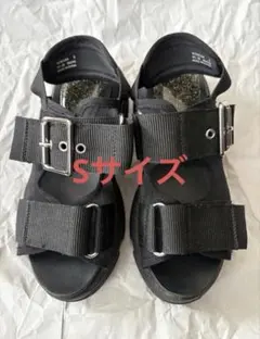 ヌオーヴォ NUOVO 厚底サンダル シアー スポーツサンダル ブラック S