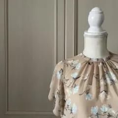 33 アナイ ANAYI 花柄 総柄 ブラウス シャツ トップス フリル シアー