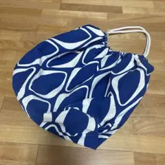 幾何学模様　トートバッグ　ブルー