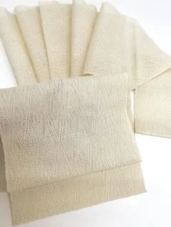 アバカ 半幅帯 M+abaca 網代に花繋ぎ 夏単衣 6542 - メルカリ