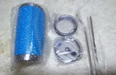 タンブラー ステンレス 550ml スカイブルー 蓋付き