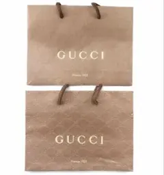 GUCCI グッチ ショッパー ショップ袋 紙袋 2枚セット ショッピングバッグ