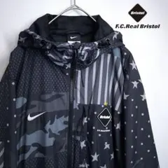 【極美品】F.C.Real Bristol ナイロンジャケット 総柄 黒 M