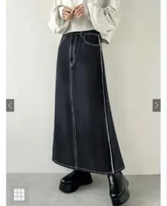 GRL サイドアウトシームデニムタイトスカート[qu33]