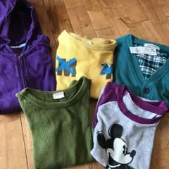 男の子　サイズ120 5点セット、まとめ売り　アメガジ、ジャンクストア、古着