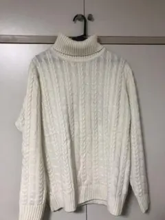 値下げ！NAVAL タートルネックケーブルニットセーター