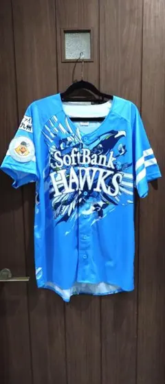 ソフトバンクホークス ユニフォーム 青 Lサイズ