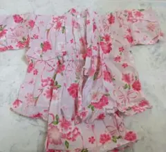 西松屋　子供用 浴衣ドレス セパレート 110cm ピンク 花柄