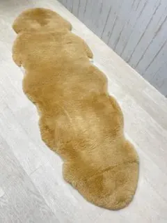 ニチロムートン ムートンラグ モカ 羊毛皮 205×73㎝ ニチロムートン ムートンラグ モカ 羊毛皮 205×73㎝