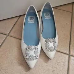 エマフランシス　ヒール　パンプス　白　美品　24.5cm