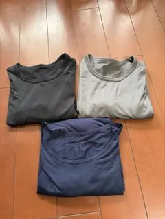 ヒートテック　3枚セット 黒 グレー 紺